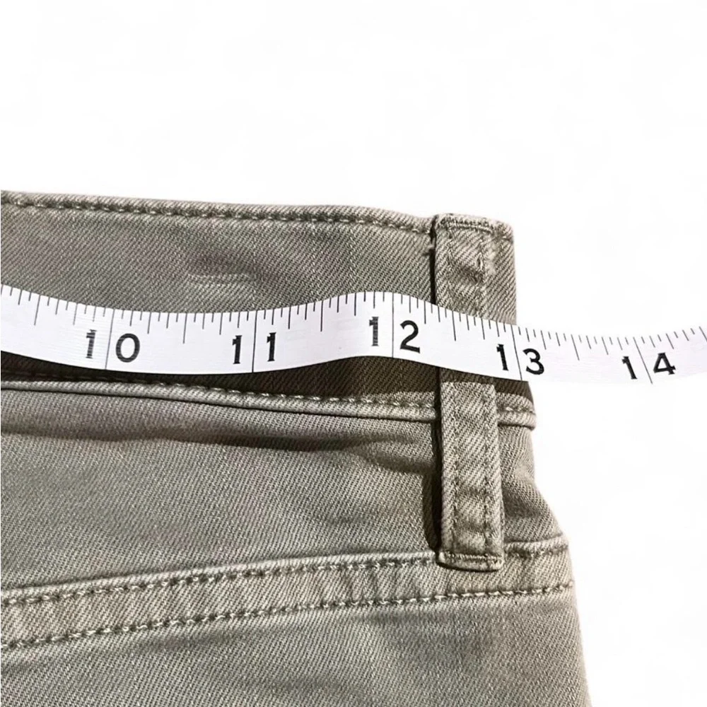 LOFT Women's Light Green High Rise Cropped Fringe Skinny Jeans Spring - Picture 6 of 6